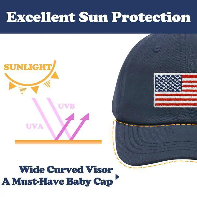 Alt view image 5 of 6 - Toddler Hats Boys 2T-4T Toddler Baseball Hat Kids Baseball Cap Toddlers Ball Cap Fourth of July Hat Toddlers Boy Hats