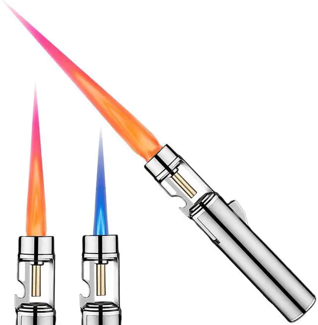 Main image of Torch Lighter, Straight Flame Bright Lighters, Windproof Adjustable Flame Color with Safety Lock, Lightsaber Torch Flame for Outdoor, Campfires, BBQ, Candles, Camping