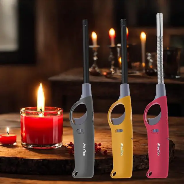 Alt view image 5 of 7 - No Butane Fuel Inside - 3 Pack Refillable Butane Lighter, Multi-Purpose Lighters for Camping Survival Hiking Fishing