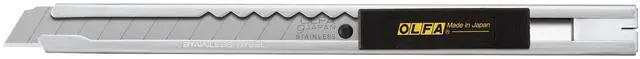 Main image of 9mm Stainless Steel Utility Knife (SVR-1) - Multi-Purpose Retractable Precision Knife w/Snap-Off Blade, Replacement Blades: Any OLFA 9mm Blade