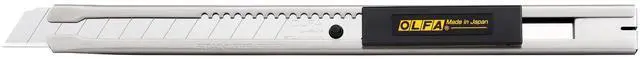 Main image of 9mm Stainless-Steel Utility Knife (SVR-2) - Multi-Purpose Retractable Precision Knife w/Stainless-Steel Snap-Off Blade, Replacement Blades: Any OLFA 9mm Blade