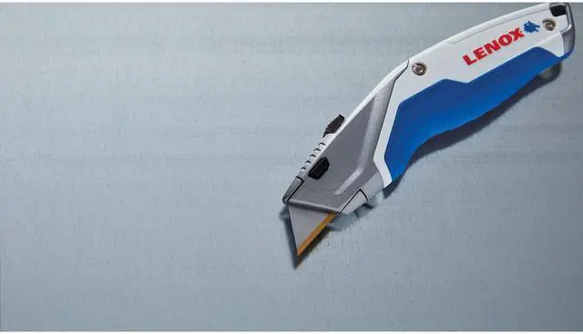 Alt view image 5 of 7 - Utility Knife with 3 Bi-Metal Blades, Retractable, Foldable and Portable, Blade Storage (LXHT10599)