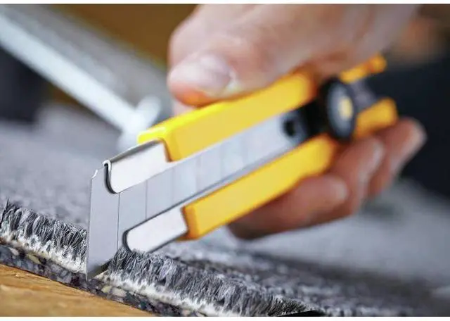 Alt view image 4 of 4 - 25mm Extra Heavy-Duty Utility Knife (H-1) - Multi-Purpose Custom Cutting Depth Utility Knife w/Anti Slip Grip & Snap-Off Blade, Replacement Blades: Any OLFA 25mm Blade