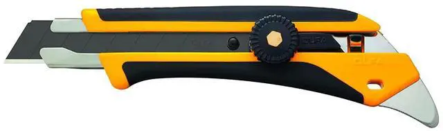 Main image of 18mm Heavy-Duty Utility Knife (L-5) - Multi-Purpose Custom Cutting Depth Precision Knife w/Reinforced Fiberglass Handle & Snap-Off Blade, Replacement Blades: Any OLFA 18mm Blade