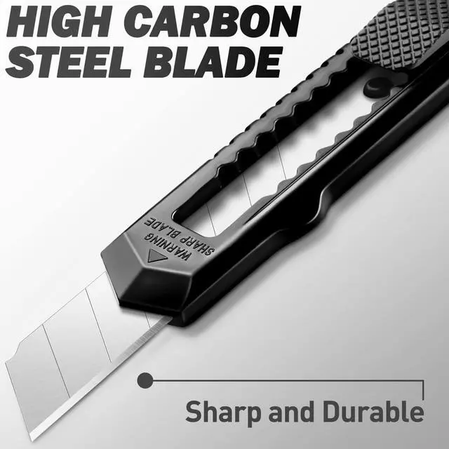 Alt view image 6 of 6 - 30 Pack Box Cutter Retractable, Box Cutters with 18mm Wide Utility Blades, Sharp Utility Knife Retractable, Box Cutter Knife for Office, Home, Arts Crafts, Hobby, Cardboard, Paper