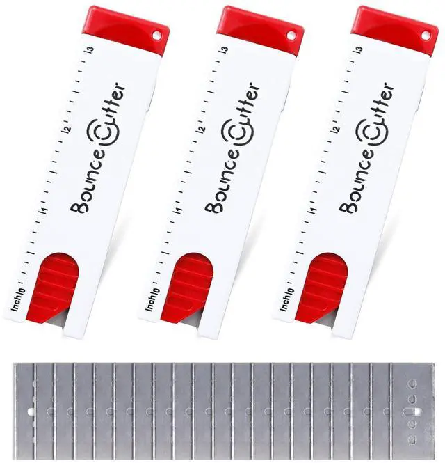 Main image of Retractable Utility Knife Box Cutter Set, 3PCS Cardboard Cutter with 20PCS Blades, Compact, Extended Use for Heavy Duty Office, Home, Arts Crafts, Hobby for Cutting Boxes, Cartons