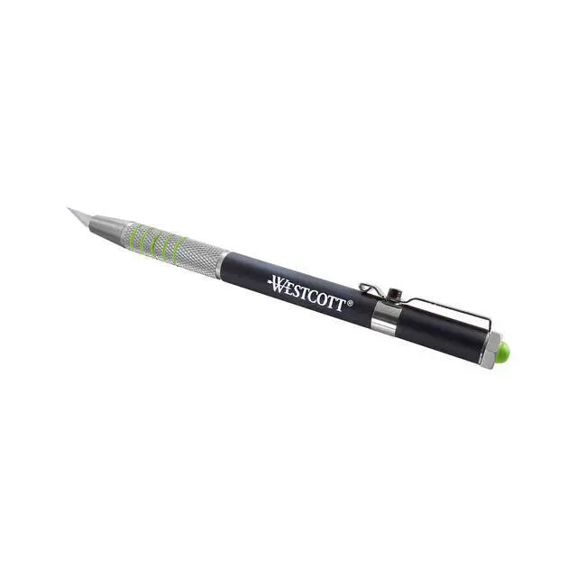 Alt view image 3 of 7 - 16963 Pen-Style Retractable CarboTitanium Bonded Hobby Knife, Silver