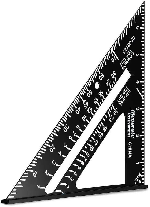 Main image of Rafter Square, Triangle Carpenter Square Die-cast Aluminum Alloy for Woodworking and Carpentry (7 inch die-Casting)