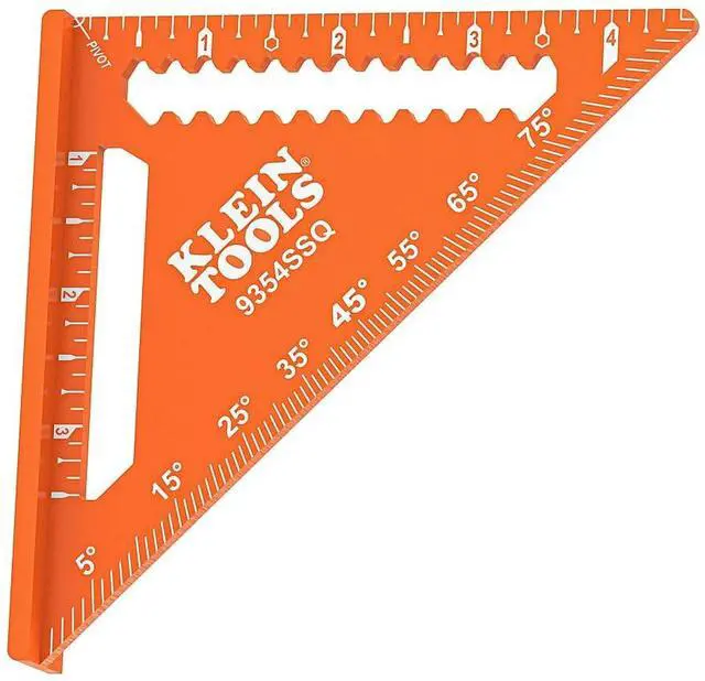 Main image of 9354SSQ 4-1/2-Inch Trim Square, Aluminum Rafter and Carpenter Square with Dual Reference Base, Woodworking Scribe Tool with Preset Angle Guide, Carpenter Tools