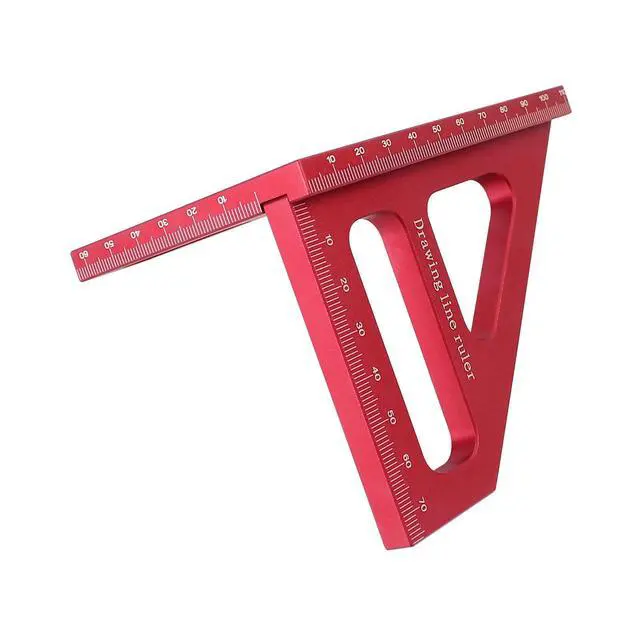 Alt view image 6 of 7 - 3D Multi-Angle Measuring Ruler,45/90 Degree Aluminum Alloy Woodworking Square Protractor,Drawing Line Ruler, Miter Triangle Ruler High Precision Layout Measuring Tool for Engineer Carpenter,R
