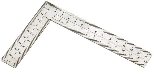 Main image of Stainless Steel L Shaped Ruler,4 inch by 6 inch,Square Framing Measuring Tool for Engineer Carpenter