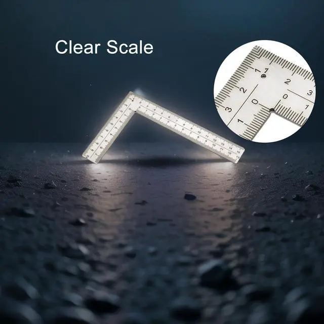 Alt view image 5 of 7 - Stainless Steel L Shaped Ruler,4 inch by 6 inch,Square Framing Measuring Tool for Engineer Carpenter