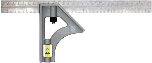 Main image of Level & Tool 415EM Structo-Cast Inch/Metric Combination Square, 12", Silver, 1 Square