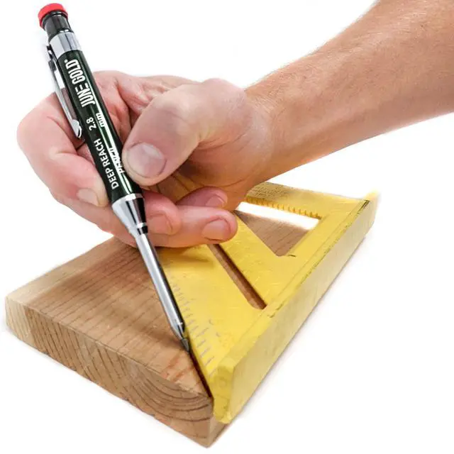 Alt view image 5 of 5 - 2.8 mm Deep Reach Metal Carpenter Pencil, 36 Colored Refills, 6 Colors, 40 mm reach, 6 mm width, Built-in Sharpener, Construction, Shop, Glass, Machine, Indoor, and Outdoor