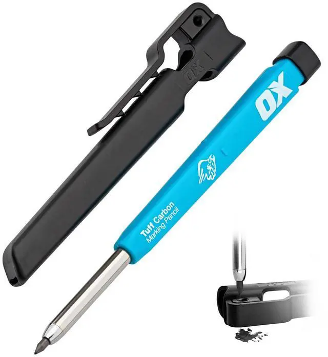 Main image of Tools Carpenter Pencils Mechanical Set Heavy Duty Construction Pencil with 2.8mm Lead, Belt Clip, Sharpener, & Holder Precision Mechanical Carpenter Pencil - Woodworking Pencils