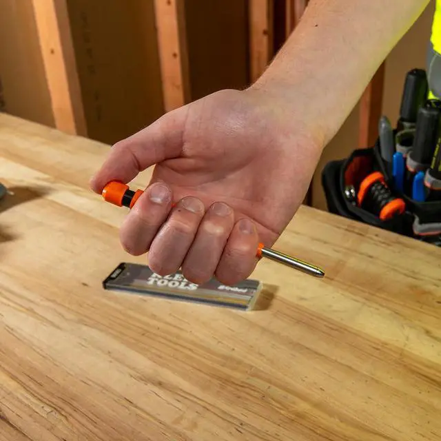Alt view image 6 of 7 - 86501 Skribes 2.8 mm Mechanical Carpenter Pencil with Built-In Sharpener, 4 Refills, and Deep Hole Marking for Woodworking and Construction