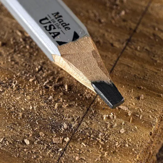 Alt view image 2 of 3 - All-Weather Carpenter Pencils, Tough Medium HB Lead, Made in the USA, 12 pack (No. 59-12)