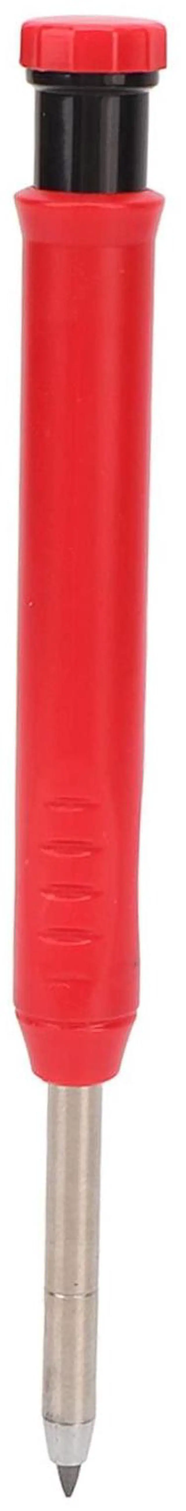 Main image of Carpenter Pencils, Ergonomic Design Deep Hole Marker Carpenters Pencil Woodworking Pencil In built Sharpener for Metal Plastic Marking (Red)