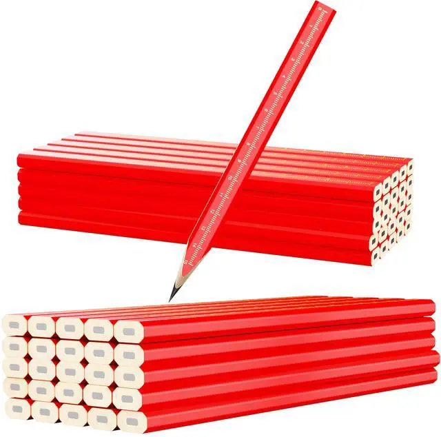 Main image of 25-Pack Carpenter Pencils for Construction Woodworking Precise Markings -Contractor Framing Pencil (25 pcs)