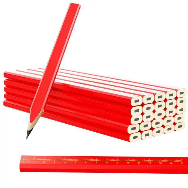 Alt view image 3 of 7 - 25-Pack Carpenter Pencils for Construction Woodworking Precise Markings -Contractor Framing Pencil (25 pcs)