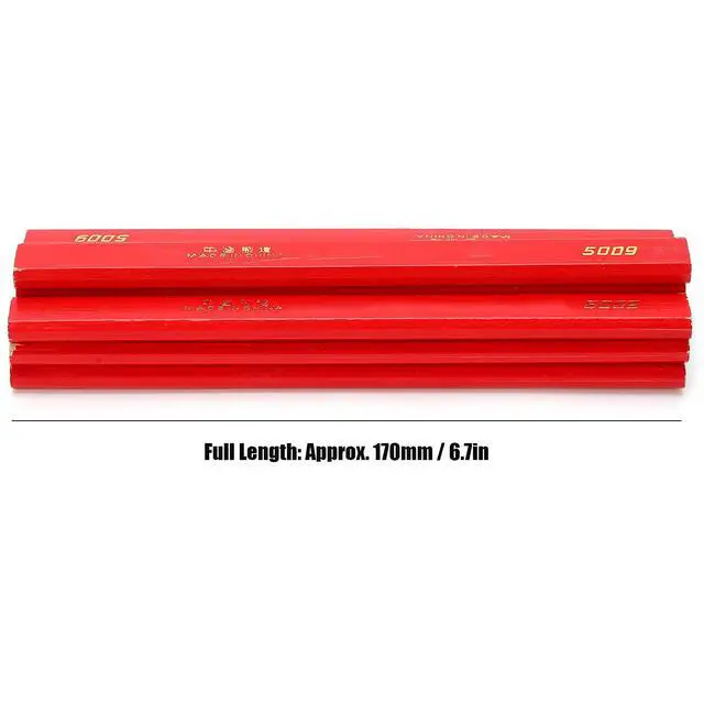 Alt view image 2 of 7 - Carpenter Pencils, 10Pcs Wood Marking Pencil with Red Lead for Woodworkers and Construction Workers, Oval Pine Construction Pencils for Framers, DIY, Craftsmen (1)