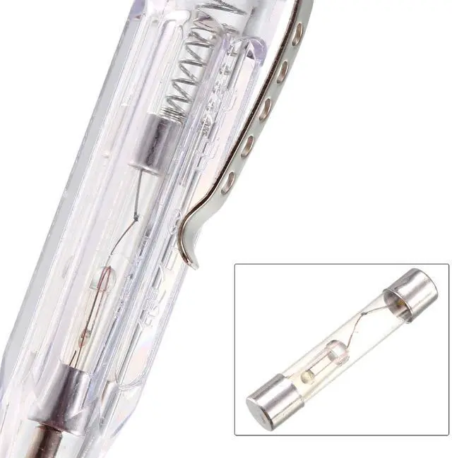 Alt view image 3 of 5 - Voltage Tester AC 100-500V with 3mm Slotted Screwdriver with Clip for Circuit Test, Clear, Pack of 3