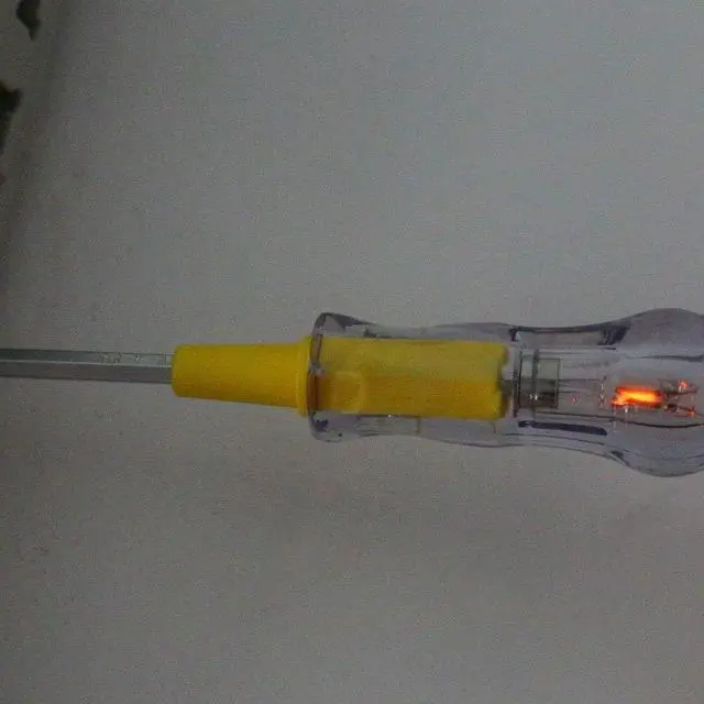 Alt view image 5 of 6 - Voltage Tester Pen AC 100-500V with 3.5mm Slotted Phillips Screwdriver 151mm Length for Circuit Test, Clear and Yellow