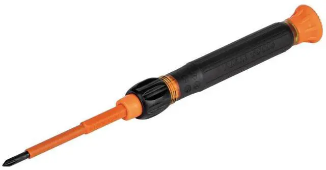 Main image of 32581INS Precision Screwdriver, 2-in-1 Insulated Screwdriver with No. 0 Phillips and 1/8-Inch Slotted Bits