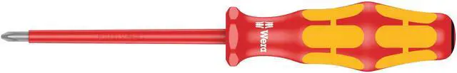 Main image of 05006160001 Kraftform Plus VDE 165i Pozidriv Insulated Screwdriver, PZ 0 Head, 3-1/8" Blade Length