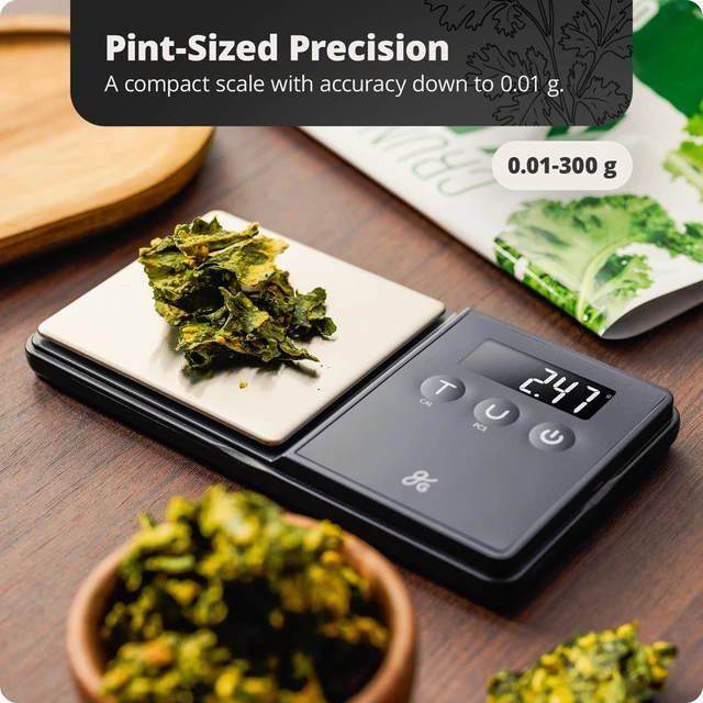 Alt view image 2 of 6 - Precision Pocket Scale, 300g x 0.01g Digital Milligram Scale | Gram Scale for Jewelry, Coins, Herbs & Powders, Six Weighing Units, Piece-Counting Mode & Lid That Doubles as a Weighing Tray