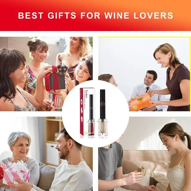Alt view image 5 of 6 - Air Pressure Pump Bottle Opener With Foil Cutter,Aerator Pourer,Vacuum Stopper(4PCS),Simple Cork Remover,Efficient Corkscrew Bottle Opener,Great For Wine Lovers,Perfect Wine Gift.