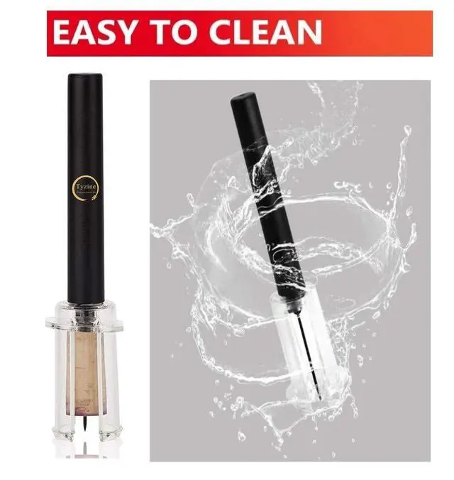 Alt view image 6 of 6 - Air Pressure Pump Bottle Opener With Foil Cutter,Aerator Pourer,Vacuum Stopper(4PCS),Simple Cork Remover,Efficient Corkscrew Bottle Opener,Great For Wine Lovers,Perfect Wine Gift.