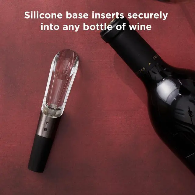 Alt view image 5 of 7 - W6127 Wine Aerator and Pourer, Clear and Stainless Steel Design, Easy to Use for Enhancing Wine Flavor and Smooth Pouring