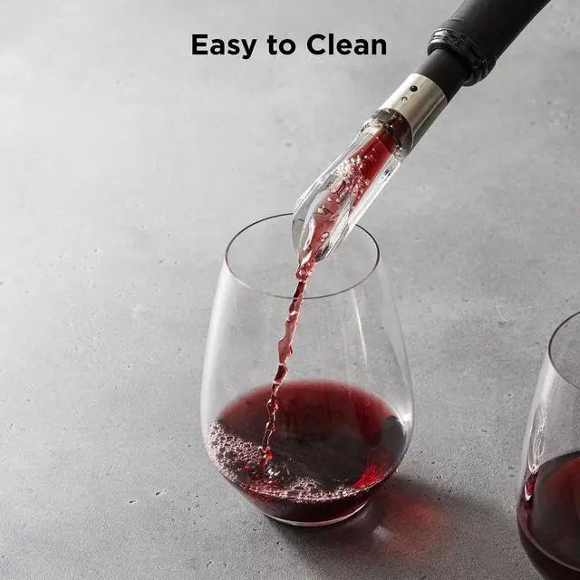 Alt view image 6 of 7 - W6127 Wine Aerator and Pourer, Clear and Stainless Steel Design, Easy to Use for Enhancing Wine Flavor and Smooth Pouring