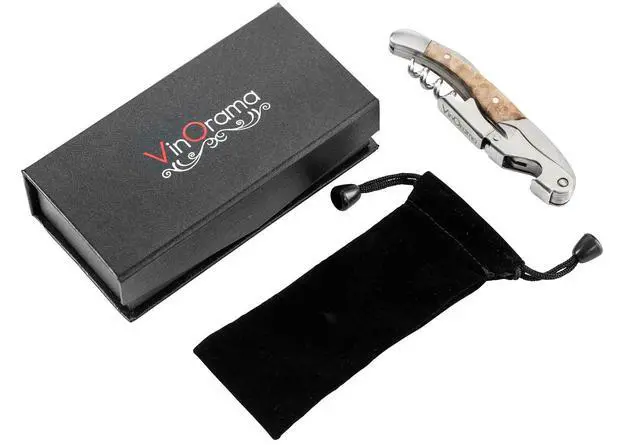 Alt view image 6 of 7 - Waiters Corkscrew Wine Opener Rosewood Handle 3-in-1 Beer Bottle Opener and Foil Cutter, The Best Choice of Professional Waiters and Bartenders Around the Globe