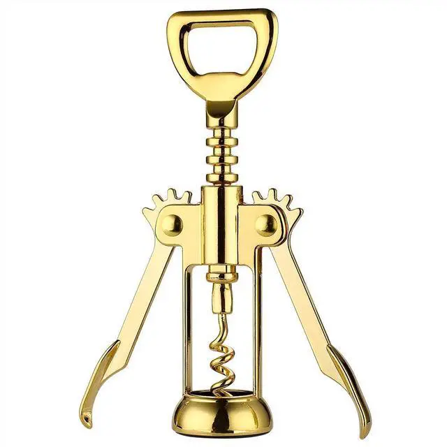 Main image of Simple Wing Corkscrew Gold Wine Opener and Beer Opener, Multifunctional Wine Corkscrew Opener