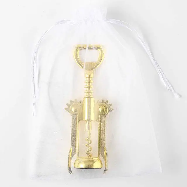 Alt view image 2 of 7 - Simple Wing Corkscrew Gold Wine Opener and Beer Opener, Multifunctional Wine Corkscrew Opener