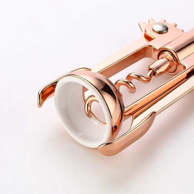 Alt view image 5 of 7 - Simple Wing Corkscrew Gold Wine Opener and Beer Opener, Multifunctional Wine Corkscrew Opener