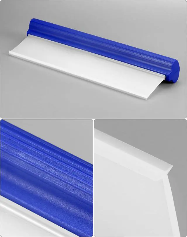 Alt view image 3 of 7 - Car Squeegee, 2 Pack 12 inch Flexible Car Water Scraper Tool Silicone Window Squeegee for Car Or Home Use, Washing & Wiping Glass, Mirror & Shower Doors, Blue