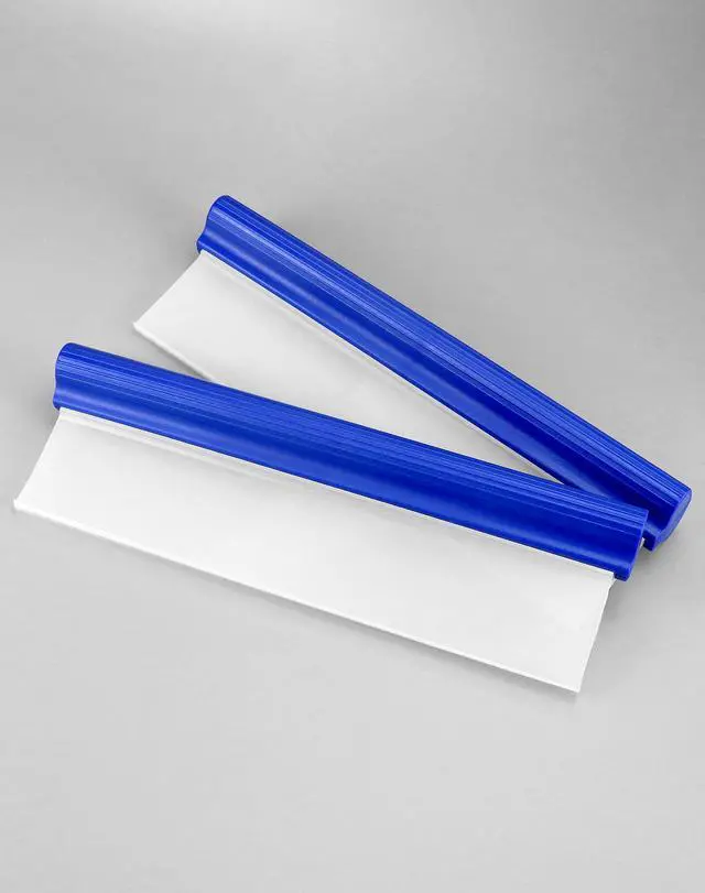 Alt view image 4 of 7 - Car Squeegee, 2 Pack 12 inch Flexible Car Water Scraper Tool Silicone Window Squeegee for Car Or Home Use, Washing & Wiping Glass, Mirror & Shower Doors, Blue