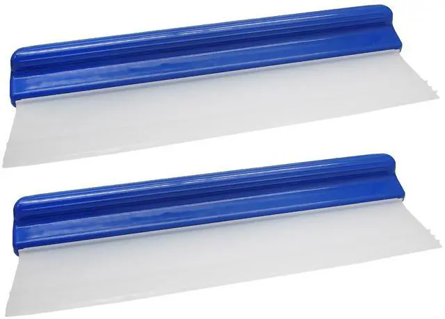 Main image of 2 Pack Car Squeegee 12 Inches, Flexible Car Water Scraper Automotive Wiper, Silicone Water Blade for Car Windshield, Window, Home Glass, Blue