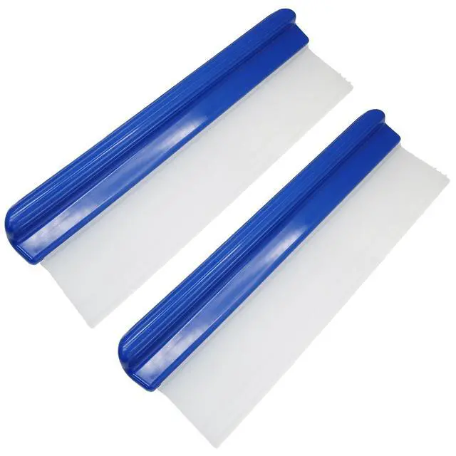 Alt view image 2 of 7 - 2 Pack Car Squeegee 12 Inches, Flexible Car Water Scraper Automotive Wiper, Silicone Water Blade for Car Windshield, Window, Home Glass, Blue