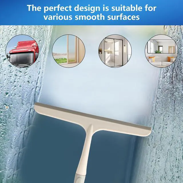 Alt view image 4 of 7 - 3 Pcs Shower Squeegee for Glass Doors, Car Window Squeegee, Streak-Free Mirror Cleaner Tool for Bathroom Kitchen Sink Countertop Tile Glass Shower Door Scraper Household Squeegees, with 3 Hooks