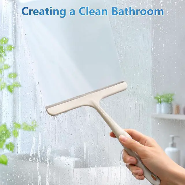 Alt view image 5 of 7 - 3 Pcs Shower Squeegee for Glass Doors, Car Window Squeegee, Streak-Free Mirror Cleaner Tool for Bathroom Kitchen Sink Countertop Tile Glass Shower Door Scraper Household Squeegees, with 3 Hooks