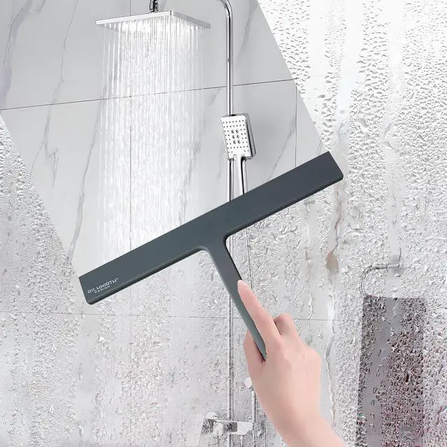 Alt view image 5 of 6 - Shower Squeegee for Glass Doors, RICHMIRTH 11" Inch Width Silicone Rubber Blade Squeegee Window Cleaner Tool Squeegee for Shower Glass Doors Bathroom