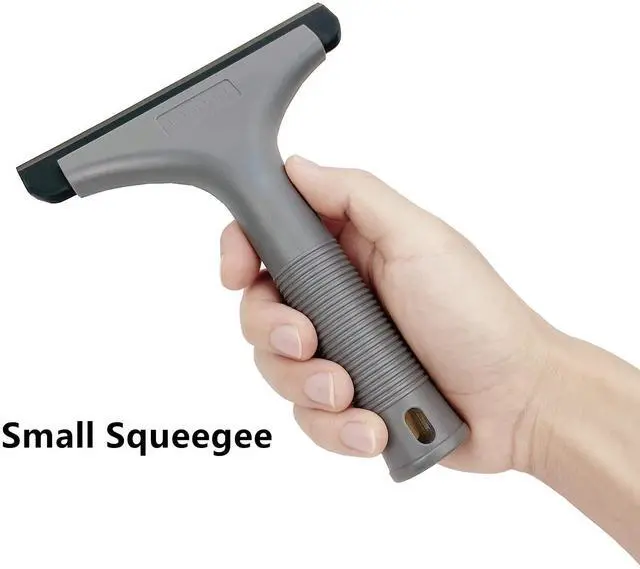 Alt view image 3 of 7 - Super Flexible Silicone Squeegee, Auto Water Blade, Water Wiper, Shower Squeegee, 5.9'' Blade and 7.5'' Long Handle, for Car Windshield, Window, Mirror, Glass Door, Grey Black
