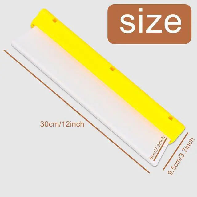 Alt view image 3 of 7 - Car Squeegee,12 inch Silicone Automotive Water Wiper for Drying,Flexible Auto T-Bar Water Blade for car, Windshield, Glass, Window, Bathroom(Yellow)