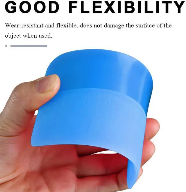 Alt view image 4 of 6 - 5 in 1 Rubber Squeegee Kit, Anti-Scratch Flexible Soft Matte TPU Coating Scraper Kit, Small Tint Squeegee Water Blade Scraper for Paint Protection Film Household Cleaning (Blue)