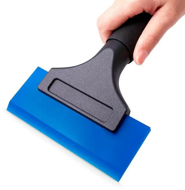 Alt view image 7 of 7 - 1 Pack Rubber Water Blade Shower Squeegee Scraper Mirror Glass Wiper Window Cleaner with 7" Long Non-Slip Handle for Bathroom Window Tinting