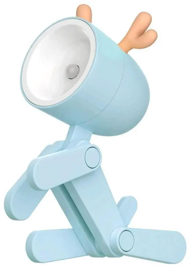 Alt view image 2 of 7 - Cute Night Light for Kids, Mini Led Table Desk Lamp, Decorative Lamp Indoor Nightstand, Animal Pet Nightlights, Christmas Decorate Birthday Gifts for Children, Students (1 x Blue Deer)